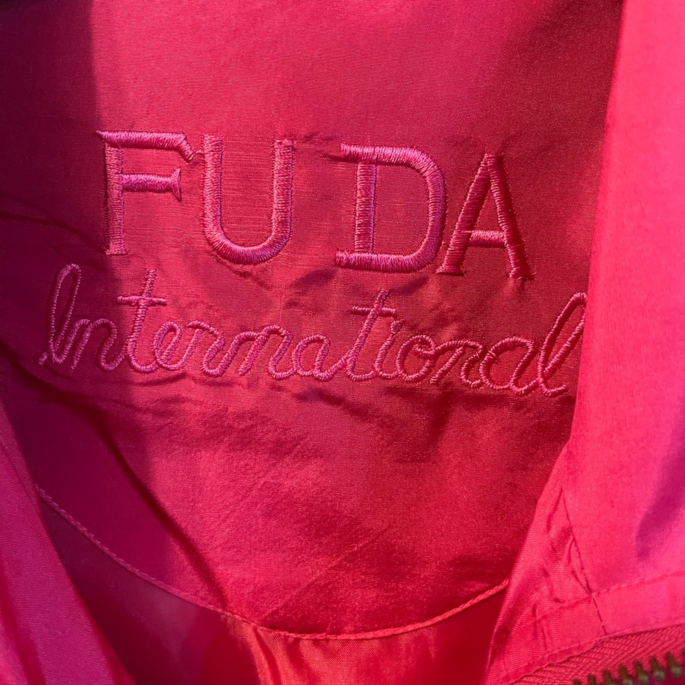 FuDa International Hot Pink Silk Jacket ‘Jogging Style’. Size M (box 2) - Picture 3 of 4
